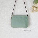 シンプル＊帆布　ショルダーバッグ＊ポシェット＊サコッシュ　ミントグリーン