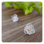 山荷葉（サンカヨウ）clear〜ガラスの花のピアス・イヤリング