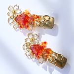 ガラスの金魚～桜ヘアクリップ【受注制作】