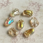 【12x8㍉ 12個】チューリップ＊aurora beige＊チェコビーズ＊花＊フラワー＊蕾