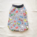 アメコミ柄のタンクトップ/ブラック