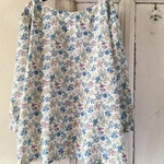 再販＊パールボタンのゆったりブラウス