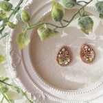 New!!  s h i z u k u  *ビーズ刺繍の一粒ピアス【ニュアンス】