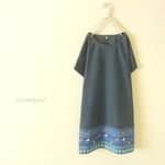 Harvestのポンチョ。USAコットン×ハーフリネン。【М】