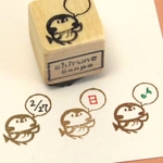 すずめ ミニふきだし ゴム版はんこ
