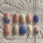 春カラーニュアンス　現品ネイルチップ