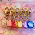 選べる6カラー！マーブルお花のキーホルダー