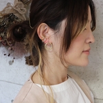 サークルピアス真鍮(中丸)丸線 槌目仕上