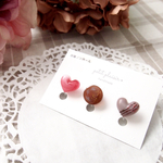 【金具付き値下げ】【樹脂ノンホールピアス】petit chocolat〜N〜