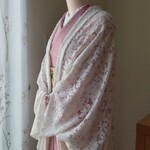 ★送料込み★ピオニー(アイボリー)ラッセルレースモモンガカーディガン