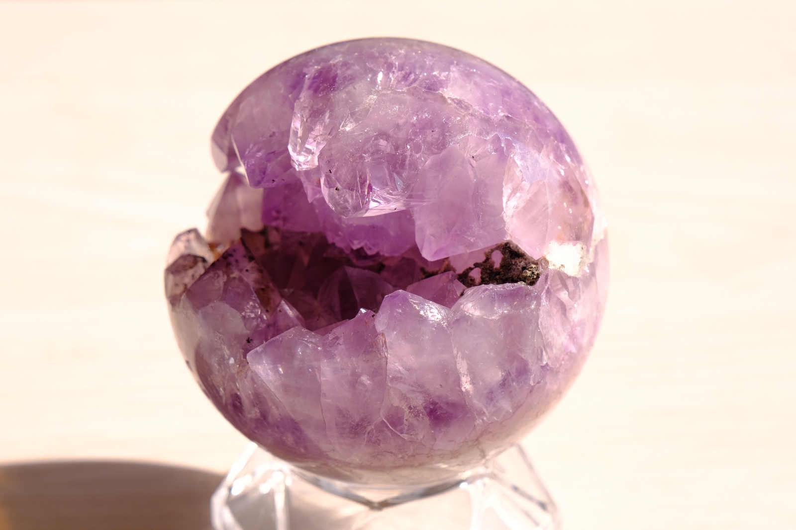 🔮✨圧倒的な開運効果✨🔮笑門来福アメジスト笑口 台座付き