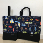 昆虫🐞🐛レッスンバッグ・上履き入れの２点セット☆入園入学セット・入園入学2023