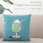 ジュビリー リネンクッションカバー クリームソーダ 韓国  カフェ jubileecushiontm001