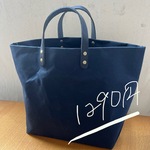 大きめパラフィン帆布トートバッグ　革持ちKNku