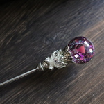 [Element Orb Rod( Night Purple)]　魔法石輝くシンプルな魔法の杖簪
