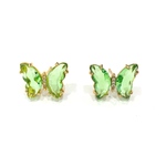 「#6587」ストーン 蝶々 ピアス 金具 ✴︎2個セット