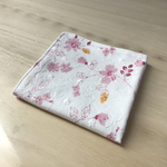 春色コットンレース　大人ハンカチ(ピンク)