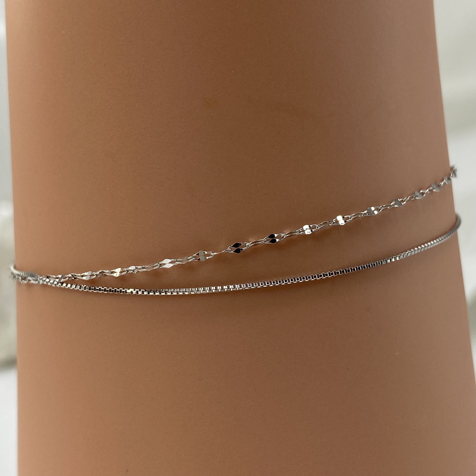 k18YG pt850 プラチナ　２連ブレスレット　ベネチア　スクェア　17cm k18YG pt850 プラチナ 2連ブレスレット ベネチア スクェア 17cm