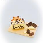 D  くまさんロールケーキ　チョコバナナ　くまさんチョコ　ミニチュアスイーツ　バナナ