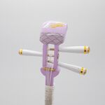 【新色】かんざし「三味線」淡藤色ソリッド（青海波）