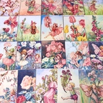 (再販×2)フラワーフェアリーズ(Pink)🧚‍♀️ポストカードセット＊葉書＊コラージュ素材＊メッセージカードにも♪