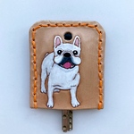 【オーダー品】フレンチ・ブルドッグ French・Bulldog 犬種別 キーカバー キーケース レザークラフト 本革 グッズ