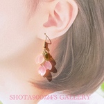 🌸Thanks100🌸［再販3］🌸桜　舞い散る🌸ピアス　桜ピアス　桜イヤリング　樹脂ピアス　ノンホールピアス　春　桜　花びら　ピンク　入学式　卒業式　デート　お花見　#SSコレクション2022