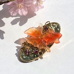 春晴の池～琉金のヘアクリップ