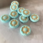 10pcs★beads・goldline flat （アクリルビーズ）