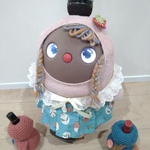 LOVOT 用 北欧風 スカート B 水色 