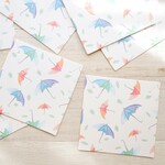 30枚 傘 アクセサリー台紙 カード ピアス イヤリング ネックレス
