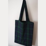 ブラックウォッチトートバッグ　大きめエコバッグ