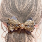 インド刺繍リボン✲*ﾟバレッタ・ヘアクリップ・キークリップ