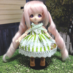 オビツ11サイズ 春色若草ワンピース