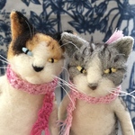 no.72 三毛猫とサバトラ猫さん　フェルト（予約品）