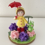 雨の日のお散歩！カエルちゃんと一緒‼️クレイドール