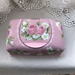 ウェットティッシュケース★トールペイント★薔薇