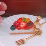 再販⭐︎シトラスのフルーツタルトバックチャーム　フォーク付き☆誕生日☆フェイクスイーツ☆フェイクタルト☆フルーツタルト☆クレイケーキ
