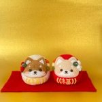 【オーダー品】福招き☆いぬダルマ（柴）