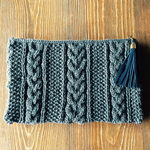 classic gray*ニットクラッチバッグ