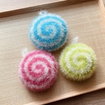 エコたわし スセミ 3個セット ハンドメイド アクリルたわし 韓国エコたわし