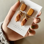 wood×gold♢earring or pierce