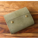 【Y様オーダー品】レザー　システム手帳　ミニ6　Moldavite【Flap】