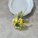 【再販】布花🌿 元気になれる黄色いビタミンカラーの菜の花のコサージュ