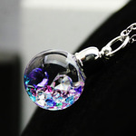 新作Bijou glass Ball Pendant L クリア系マルチミックスカラー 