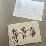 子供の絵刺繍✳︎アート✳︎刺繍ボード✳︎オーダーメイド✳︎イラスト