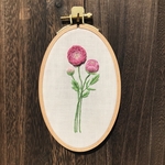 春の花　ラナンキュラスの刺繍フレーム