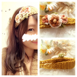 【新作】お花ヘアバンド＊Ｌ