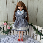 リカちゃん♡ブライス　ギンガムチェックワンピ(ネイビー)