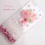 押し花iPhone6plus/6splusケース♡ぴんくいろのはる♡